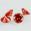 Pierre CZ rouge Orange de petite taille 3A, 0815mm, ronde, bonne coupe, créée en laboratoire, zircone cubique, pierre précieuse en vrac, 1000 pièces, lot9998865