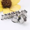 100pcslot mix 416mm Whole stainless steel double flare ear tunnel plug gauges ear expander pierce2225702