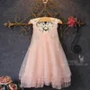 Girls Lace pearl Dress 2015 new lovable princess Girls sleeveless Lace dress children clothes