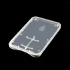 1000PCSLOT 2 I 1 Standard SD SDHC Memory Case Holder Micro SD TF Card Storage Transparent Plast Box5069296