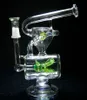 Glass Bong USA Design Ny Recycler Water Pipe Oil Rig Bongs Glass Bubbler med 14,4 mm fog