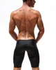 Al por mayor-Sexy Men's Workout Tights Elastic Gym Sports Running Shorts cintura baja troncos malla flaco longitud de la rodilla