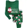 Boże Narodzenie Piżamy Dzieci Jesień Zima Dzieci Piżamy Niemowlę Dzieci Odzież Topy + Spodnie 2 sztuk Zestaw Santa Claus Outfit Baby Bożenarodzeniowy Strój