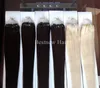 100G / PACK 16 "18" 20 "22" 24 "26" Remy Micro Ring / Loop 100% Indian Human Hair Extensions Color # 4 Marrone scuro