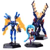 Prettybaby LOL 12cm 3 pcs set cute action figures 3th generation league of legends Collectible PVC plastic toys Khazix Jinx Aatrox Pt0251#