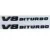 Flat Black V8 BITURBO 4MATIC Letters Trunk Emblem Badge for Mercedes Benz