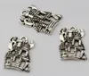 Heta! 300st Mode Antik Silver Zink Alloy * Söt Haunted House Ghost * Charm Pendant 14 * 20mm DIY Smycken