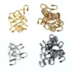 500pcs / lot 4Colors 4mm guldpläterade svarta trådskyddsskyddsskydd hakar smycken DIY smycken fynd komponenter