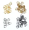 500pcs/lot 4Colors 4mm Gold Plated Black Wire Guard Guardian Protectors Hooks Jewelry DIY Jewelry Findings & Components