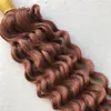 #33 Capelli umani mongoli sfusi senza trama ricci profondi 3 pacchi capelli sfusi per intrecciare FDSHINE