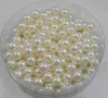 Nya 500pcs Loose White Faux Pearl Round Spacer Pärlor 12mm för DIY Halsband Smycken Göra fynd