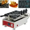 4 pz Pesce Waffle Uso Commerciale antiaderente 110 v 220 v Elettrico Digitale Gelato Taiyaki Baker Maker Macchina Stampo In Ferro Pan