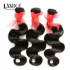 Rohboden 9A brasilianisches Jungfrau-Menschenhaar-Webart Körper-Wellen-peruanische Malaysian Indian Cambodian Hair 3 Bundles Natural Black Hair Extensions