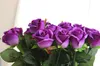 Ceramic Flowersl Rose Silk Craft Flowers Real Touch Flowers for Wedding Christmas Room Decoration 7 Color Goedkope Sale 2015 Nieuwe Stijl