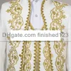 New Arrival Groom Tuxedos White With Gold Embroidery Men's Suit Groomsmen Mens Wedding Suits Prom Suits Jacket Pants Vest G341L