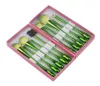 Princesa Rosa Verde Pequeno Cintura Maquiagem Pincéis de Água Gotas 10 pcs Make Up Brush Set Escovas Cosméticas ferramentas Kit