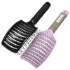 抗抵抗性湾曲ベントベントバーバーサロンヘアスタイリングツール列TINE COMB BRUSH hairdressing32041085207359