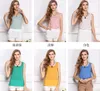 15 cores quentes que vendem Mulheres Meninas senhoras Short Racerback Tank tops Cami Minis mangas Vest Colete T-shirt A102