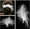 White Feather Wedding Hair Pins Bridesmaid Small U Hairpins Girl Hairbands Clips for Prom Party Bridal Accessories 2015 with Rhinestone