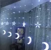 新しい4m * 0.6mledムーンカーテンライトPentagramのアイスランタンスター祭りランタン装飾ライト文字列