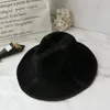 2018 Nieuwe Koreaanse stijl Autumn Women Flat Jazz Hat Fashion Wol Filable Panama Fedora Caps Adult unisex Winter Hats258i