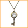 Partihandel Golden Snitch Pocket Key Klockor Halsband med kedja Antikficka FOB Klockor PW013