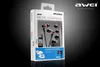 Awei Q3I ES-Q3i Super Clear Bass Metal Earphones In-Ear Headphone with Mic Noise Isolating Handfree for iPhone Samsung All Cell Phones MP3