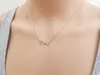 30 stks Goud Zilver Eenvoudige Sierlijke Mevrouw Ketting Kleine Gestempeld Woord Initial Ketting Liefde Alfabet Letter Kettingen