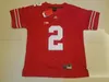 Buckeyes Jerseys State Football College Football Jerseys Ohio Limited 2 J.K. Dobbins röd blackout svart sömnad 26 Tim Yoder White Mens Wom