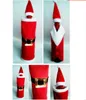 Santa Garnitur Xmas Prop Wina Butelka Pokrywa Ornament Christmas Decoration Craft Christmas Candy Torba Prezent CT06