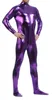 WholeAdult Noir Latex Brillant Col Roulé À Manches Longues Métallique Hommes Catsuit Femmes SkinTight Unitard Lycra Body Zentai Avec2925503