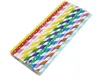 Pailles en papier à rayures colorées à motifs Chevron, 25 pièces/paquet, pailles en papier écologiques pour boisson, fournitures de fête et de mariage