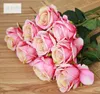 Rose artificiell blommor silke tyg för bröllop hem design blomma bukett dekoration produkter leverera gratis frakt hr009