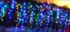 Enorme longa 20m 600LEDs icicle cortina corda luzes para festa de Natal 8 flash + 220V plugue de potência + controlador de exposição + plugue de cauda