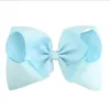 50 pcs 8 inch solid colour ribbon ABC hair bows clips Plain colour school Party Pageant headwear hair Accessories HD3493