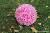 10 "/ 25 CM Artificielle Rose Fleur De Soie Baiser Boules Belle Boule De Fleurs Suspendues Étoilées Pour Le Mariage Ornements De Noël Décorations De Fête