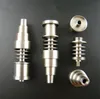 10/14 / 18mm 6 i 1 Domeless Titanium Nail GR2 TI E-nagel för 16mm eller 20 mm enail spole vs keramiska nagelkvarts nagel