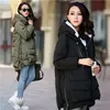 All'ingrosso- Giacca invernale Donna 2017 New Europe Style Fashion Allentato Medio Lungo Autunno Inverno Plus Size Giù cotone Parka Lady Coat M0514