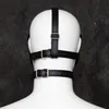 BDSM Fetish Head Harness Mask Hood Sex Slave Game Bondage Face Blindfold Adult Sexual Restraints Gear Faux Leather PVC Sexy Produc7018187