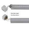 LED tubes lights 8ft 6ft 5ft 4ft Integrated V-Shaped Double row 28W 34W 42W 65W Led Fluorescent lighting AC85V-265V 25pcs/lot