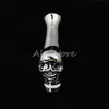 2016 Best 510 drip tip bend skeleton skull drip tips metal drip trip for ecig vape rda VS glass acrylic skull mouthpieces