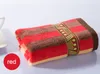 Toalhas de algodão egípcio luxuoso têxteis listrado toalhas de toalhas de mão rosto de cabelo vermelho pano vermelho homem toalhas 34 * 76cm 2pcs / lote