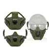 Airsoft Tactical Mask Paintball Accessoires de chasse Men de protection Masque à moitié face pour casque rapide 5 couleurs 223y