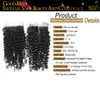 Peruvian Curly Hair Closure Storlek 4x4 Gratis / Mellandel Kinky Curly Lace Top Closure Peruvian Virgin Human Hair Curly Stänger Gratis frakt