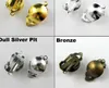 100 Teile / los Runde Ball Pad Clip Haken Auf Ohrring erkenntnisse Gold, Silber, Bronze, Matt Silber Plt