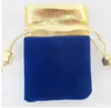 Velvet Drawstring Pouches Bags gold side flannel bags Gift bag Flocked jewelry pouch Favor Holders velvet drawstring bag multi col4123668