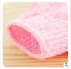 Exfoliating Bath Glove Fem Fingrar Bad Badrum Tillbehör Nylon Bad Handskar Badtillbehör Produkter DHL Gratis Shiipping