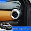 Internal Decorations Stickers 2pcs ABS Car Styling Outlet Cover Sticker Sequins For Nissan Kicks 2017 Auto Door Interior Frame