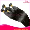 Grande venda natural indiano brasileiro peruano cabelo humano em linha reta tecer pacotes 4 pcs muito de seda reta cabelo virgem tecelagem frete grátis DHL