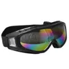 Hommes cadre noir lunettes de neige anti-poussière coupe-vent motoneige Skate lunettes de Ski Ski Sports de plein air lunettes de sécurité de protection 12P7602480